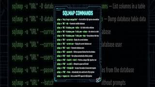 SQLMap Cheat Sheet ⚡