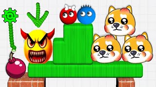 😂 Beat 3×3 Player Game Hide Ball Brain teaser 🆚 Draw to Smash 🆚 Hungry Balls 2048 Gameplay part 154 screenshot 2