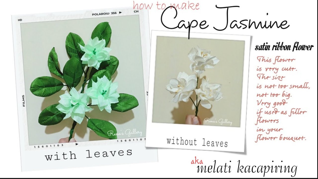 Cara Membuat Bunga Melati Kacapiring Dari Pita Satin | How To Make Cape