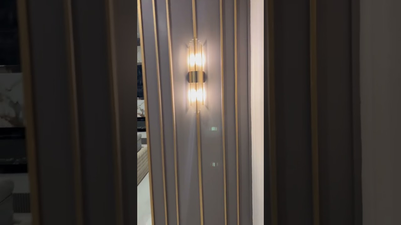 Custom Bedroom Wall Design | Upholstered Bed, Brass Accents & Modern Mouldings