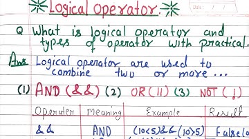 Logical operators in c language | What is logical operator ? And it