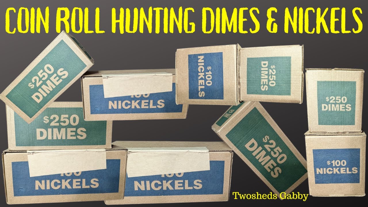 Coin Roll Hunting Dimes & Nickels - YouTube