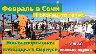картинка: Февраль в Сочи. Наконец-то тепло. Сочи сегодня. Новая спортивная площадка в Сириусе.