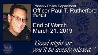 Officer Paul T. Rutherford EOW Anniversary