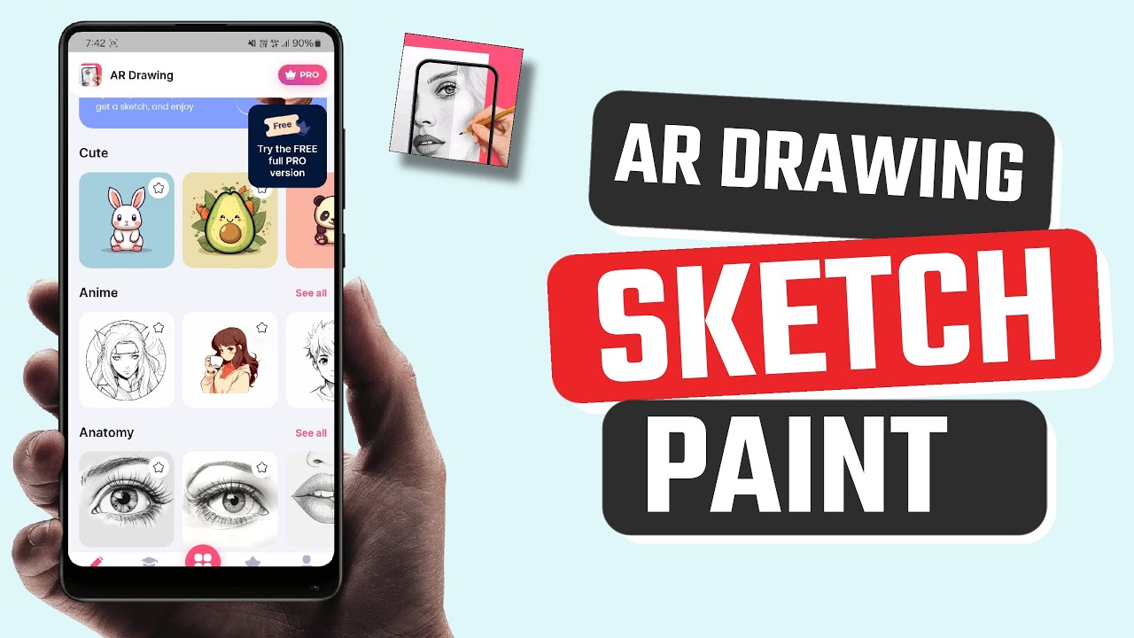 Best AR Drawing Sketch and Paint app for Android - YouTube