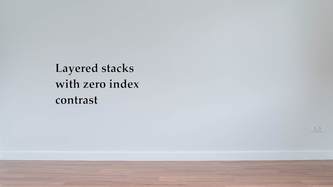 Layered stacks with zero index contrast