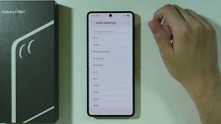 Samsung Galaxy Z Flip 7 & 7 FE: How to Customize Quick Responses for Cover Screen Notifications screenshot 1