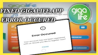 Update GigaLife App Error Occured Problem and Login Problem in Giga Life Your Number Not Registered