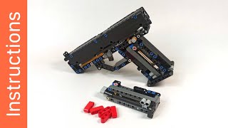 Lego Gun, Pistol, Glock that shoots. INSTRUCTIONS