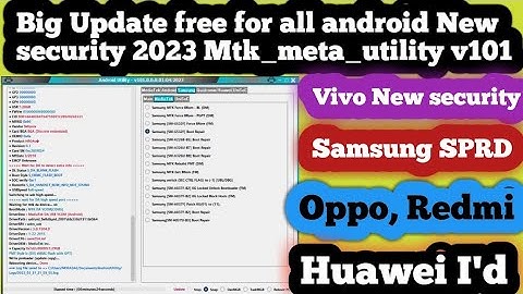 Format Meta or Rest Frp  || Vivo,Oppo,Huawei || Rest Mi account || Android Utility v101 Tool