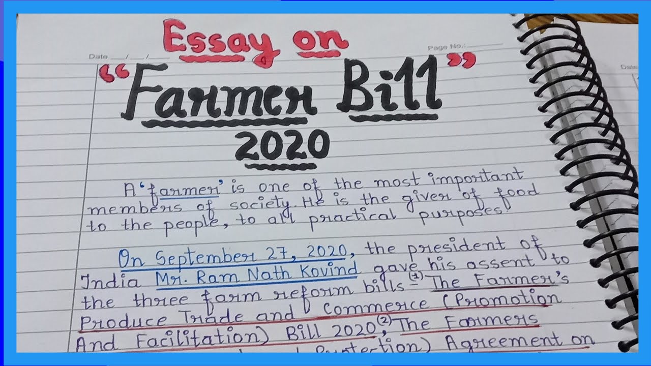 essay on farm bill in 250 words