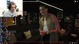 xQc Reacts To Inside G-EAZY L.A Home & Private Studio | Open Door | Architectural Digest