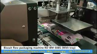 Round cracker biscuit packaging machine RD BM 508S, Equipped with folding-line and gusset device.