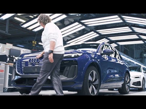 2024 Audi Q6 e-tron PRODUCTION line - how it's made Porsche MACAN EV twin?