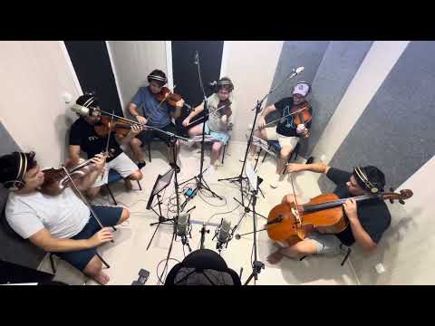 Gravação com quarteto de cordas (Strings) - Afonso (Cantor) e Tiago Djape (Arr)
