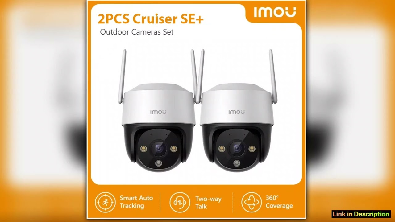 IMOU 2PCS Cruiser SE 3MP Set WiFi Camera Smart Color Night Vision IP66 Outdoor Security 360 Coverag