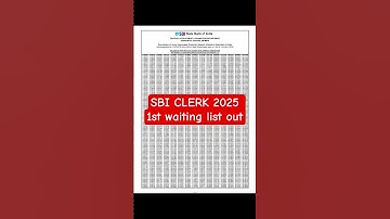 ♦️SBI Clerk 2024-25 1st waiting list Out.#sbiclerk #sbi #sbiclerk #sbiclerk2025