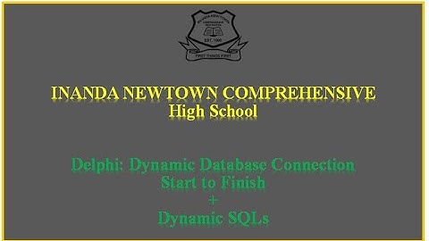 Delphi: Dynamic Connection to Database