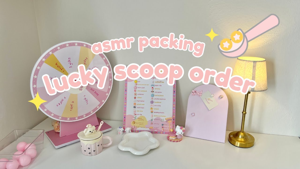 📦 packing my 1st 4 scoops order! - lucky scoop shop ⭐