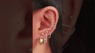 Adorable Constellation Ear Piercing Ideas for Women