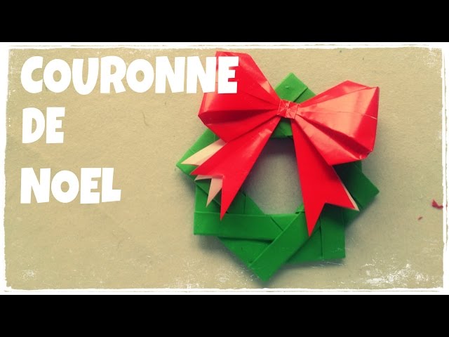 Couronne Noël en papier simple