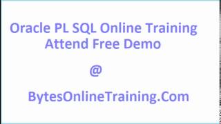 Oracle PL SQL Online Training