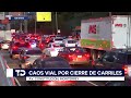 Caos vial sobre avenida Constitución, cierran carriles por trabajos de  la Línea 4 del metro