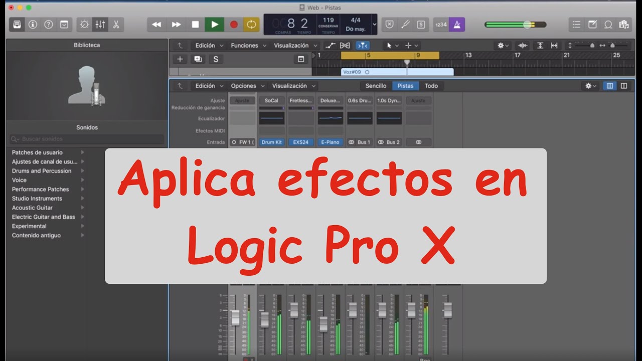 Cómo aplicar efectos en Logic Pro X - YouTube