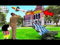 Franklin Trying To Protect His School in GTA 5 | SHINCHAN and CHOP