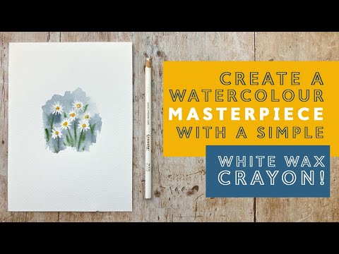 Create a Watercolour Masterpiece With A Simple White Wax Crayon!