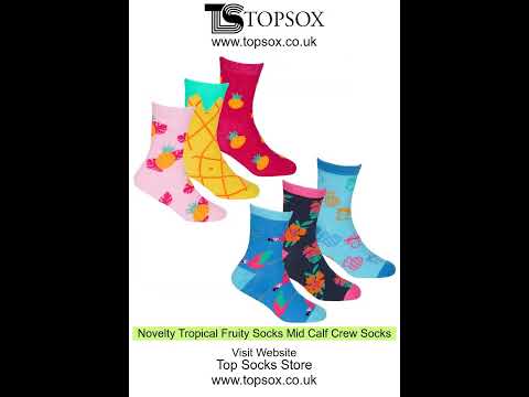 Girls #Novelty #Tropical #Fruity Sock Mid Calf Crew #Socks - BY Topsox.co.uk #fashion #girlsclothing