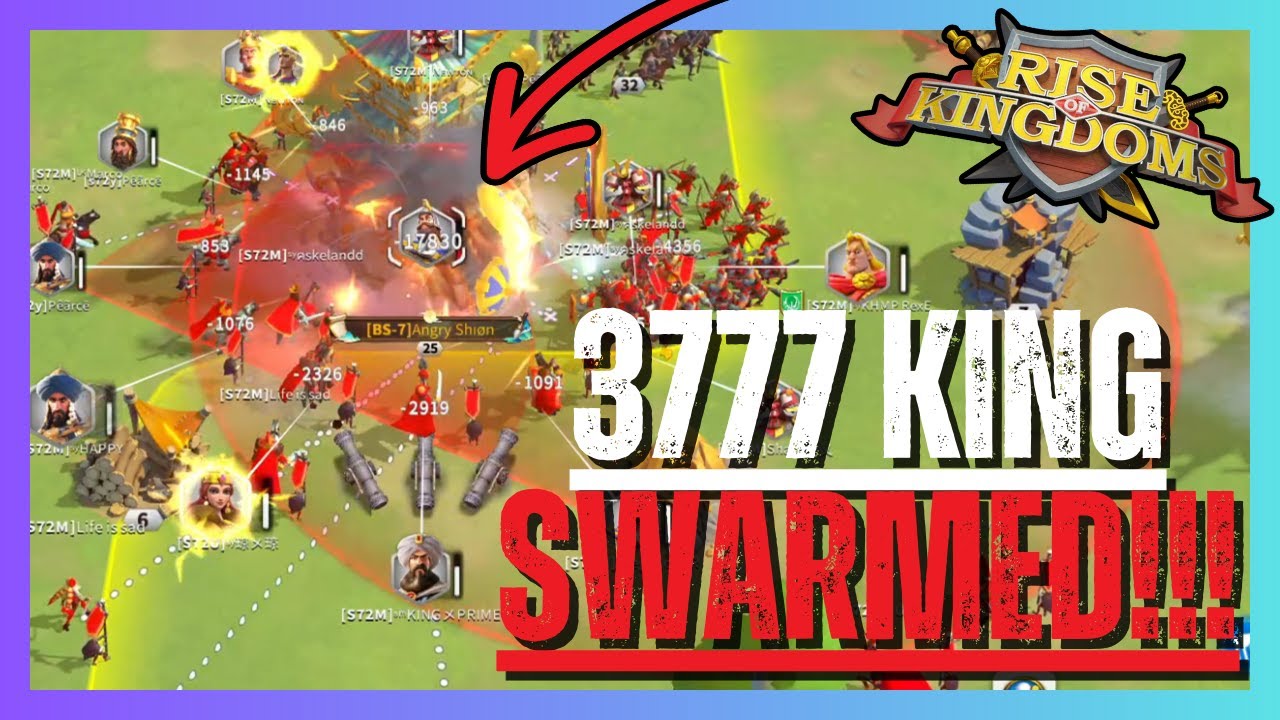 71M MAX POWER KING OF 3777 GETTING SWARMED!!! │T5 Whale Account Swarmed│Rise of Kingdoms 