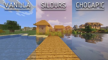 MINECRAFT VANILLA vs CHOCAPIC V6 ultra vs Sildurs Vibrant Shaders [1.16.3] Graphics Comparison