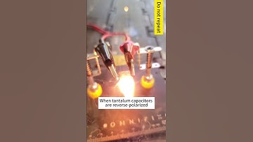 When tantalum capacitors are reverse-polarized...#capacitors #electronics  #diy #experiments