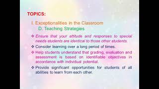 Chapter 7: Exceptionalities in the Classroom and the Referral Process