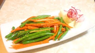 Famous String Bean and Carrot with Garlic Ginger Sauce Wealth