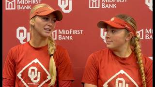 Oklahoma Softball: Gabbie Garcia, Sydney Barker Super Regional interview (pre-Miss State)