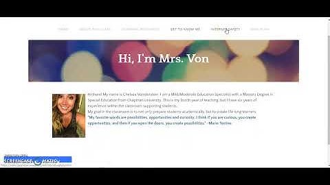Weebly website Orienation Video