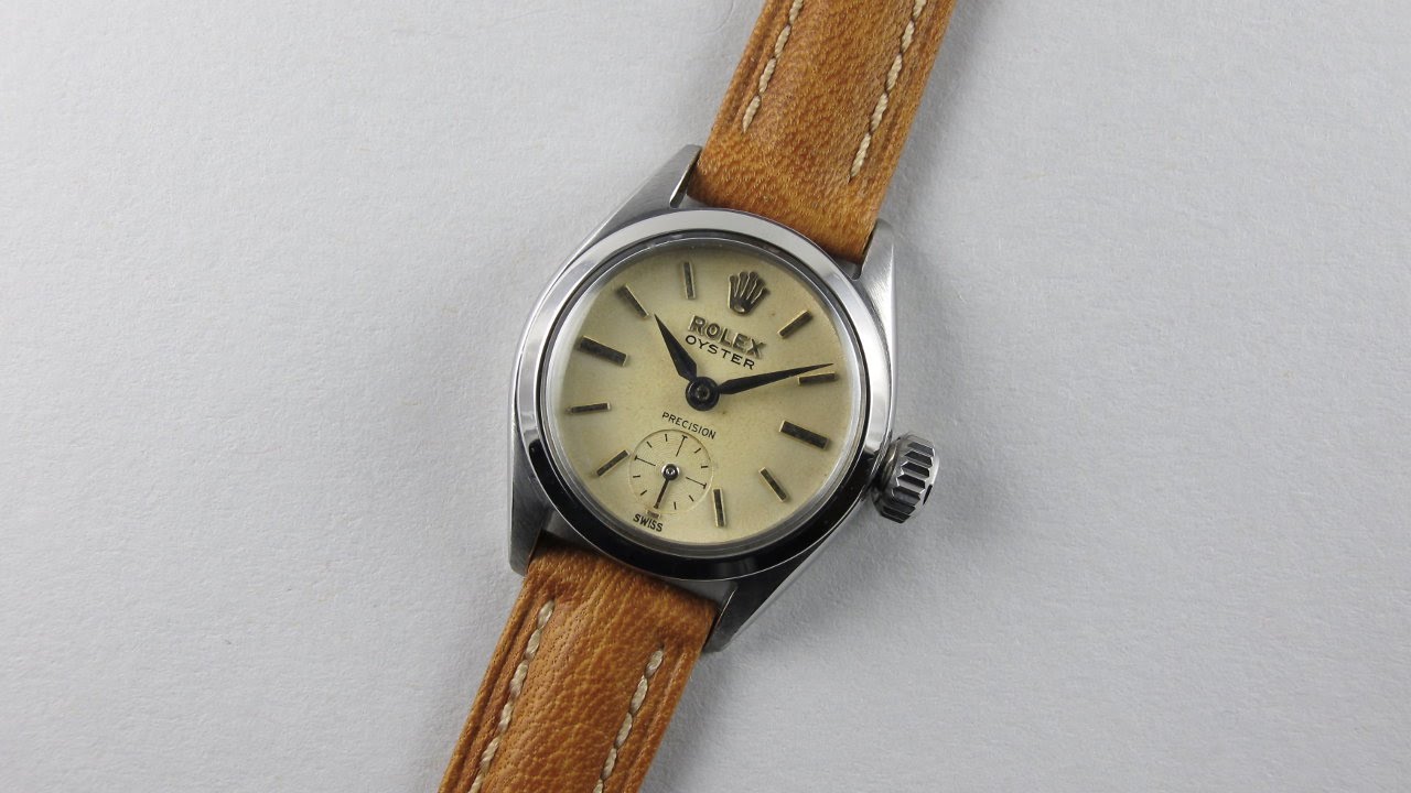 Steel Rolex Oyster Precision Ref. 6522 vintage wristwatch, dated