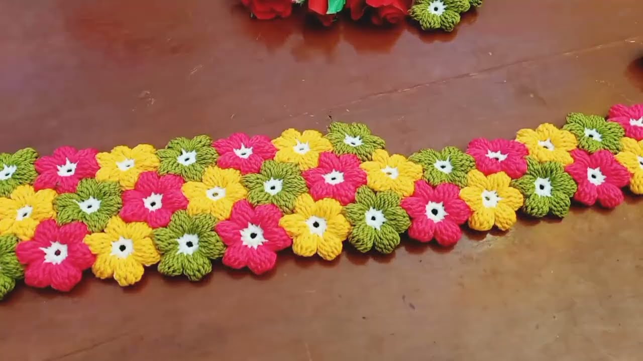 Tehnik jahit puff flower jadi dompet cantik 😘 #crochettutorial #belajarmerajut