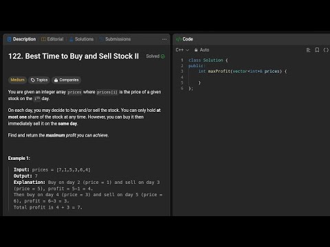 Leetcode problem 122 ll Best time to buy and sell stocks ll- Explained ...