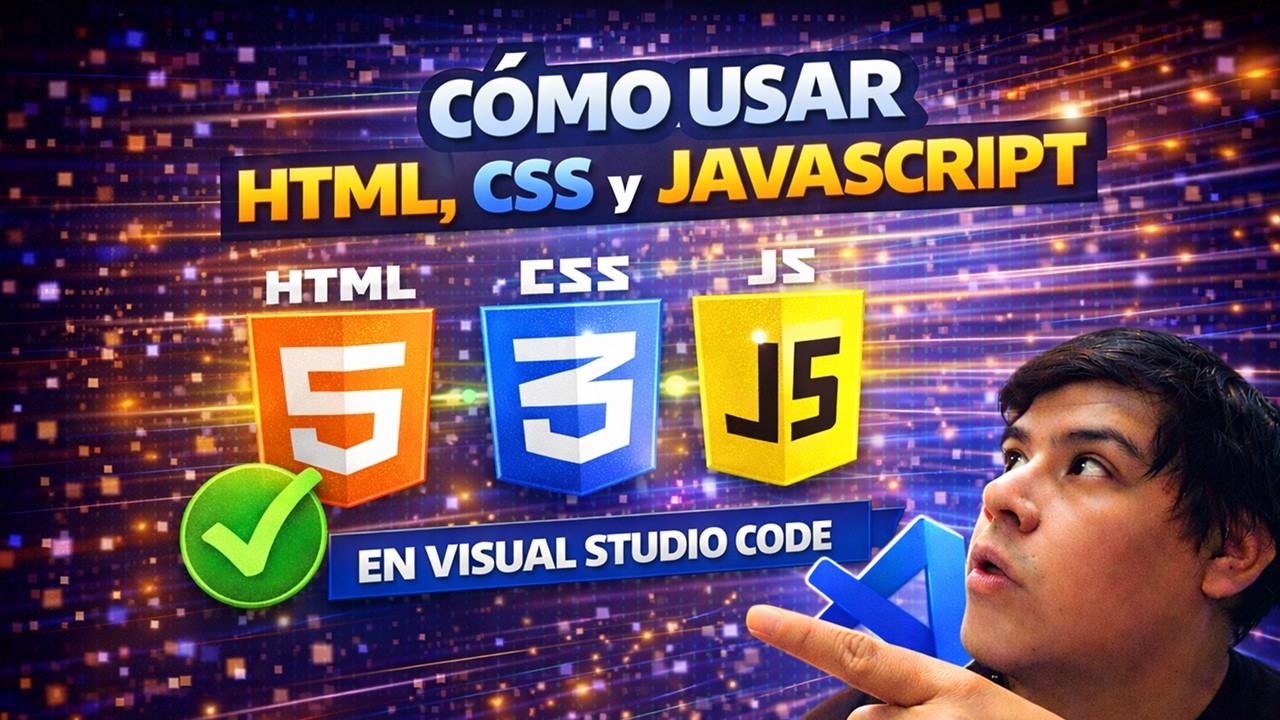 como USAR HTML CSS y JAVASCRIPT en VISUAL STUDIO CODE 😱 - YouTube