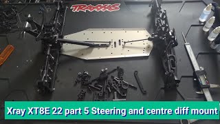 Xray XT8E 22 part 5 Steering and centre diff mount Xray XT8E 22 part 5 Steering and centre diff mount