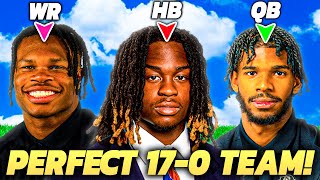 Can I Build a PERFECT 17-0 TEAM in College Football?