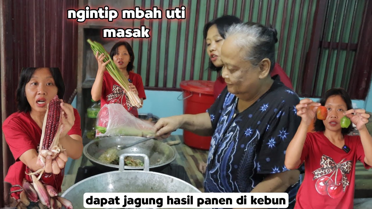 Ngintip mbah uti masak - CABE GENDOT ikan asin 
