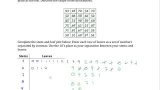 Stem and Leaf Plot: Statistics Students