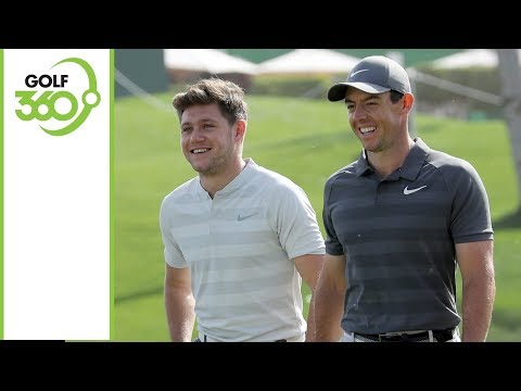 Niall Horan plays with Rory McIlroy at Dubai Desert Classic Pro-Am