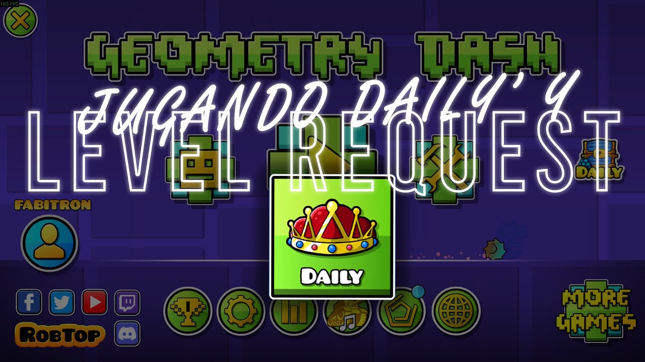 JUGANDO DAILY'S Y LEVEL REQUEST | Geometry Dash - YouTube