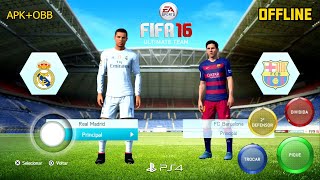FIFA 16 MOBILE MOD 2023 OFFLINE PARA ANDROID GRÁFICOS PS4 | NOVAS TRANSFERÊNCIAS & KITS 23-24