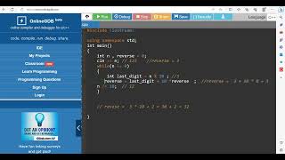 A. palindrome || get the reverse of a number || icpc